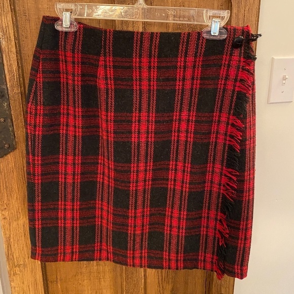 Vintage Michele Tartan plaid skirt Size Petite 12 - Picture 1 of 7